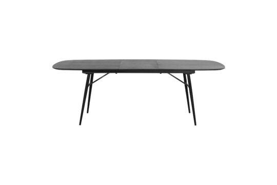 Mesa extensible Italo 8 plazas de madera negra Clipped