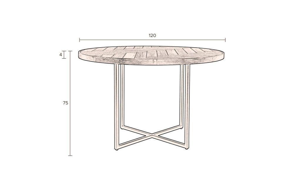 Mesa redonda en madera de roble Class - 8