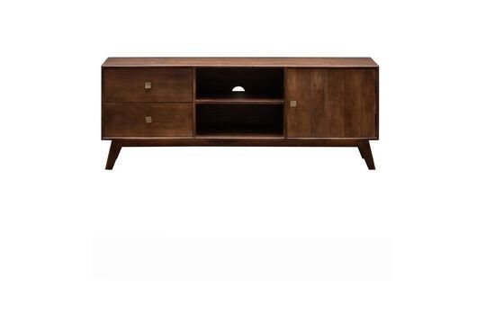 Mueble de TV Farrah de madera oscura Clipped