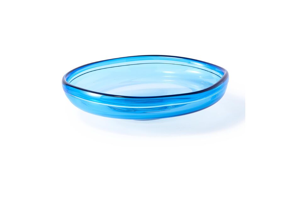 Descubra el discreto encanto del plato de cristal Eye Light Blue