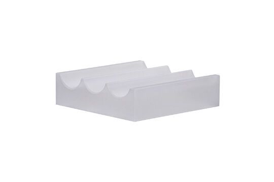 Organizador de cristal blanco Wave Clipped