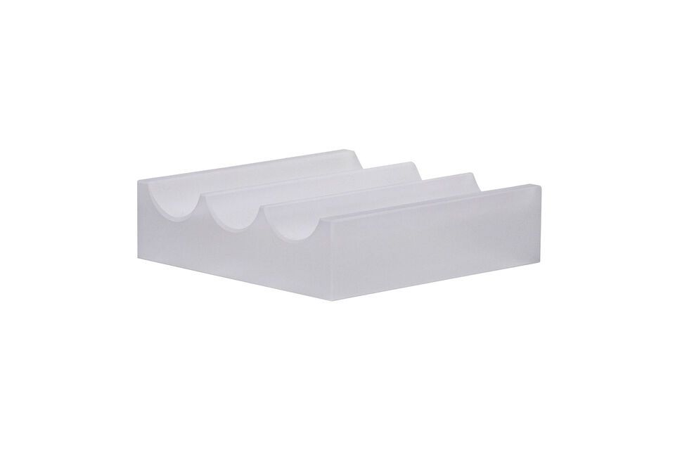 Organizador de cristal blanco Wave Hübsch