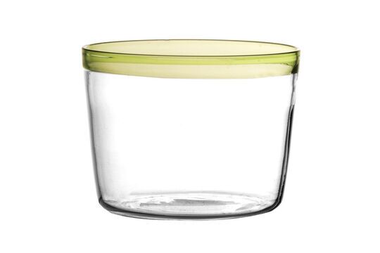 Pequeño vaso de agua de cristal verde Tarifa Clipped