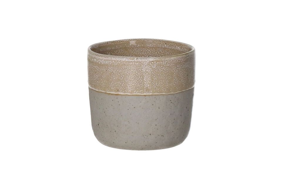 Pequeño vaso de gres blanco Spiro Pomax