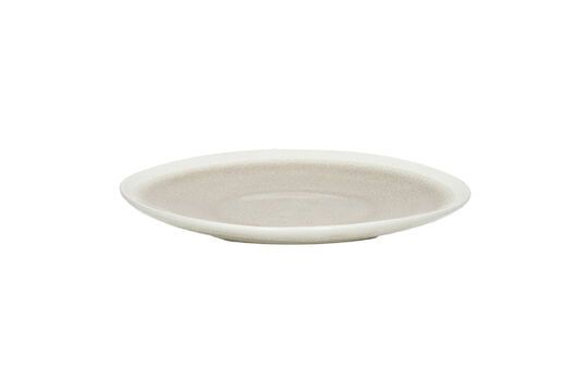 Plato de porcelana beige oscuro Biscotti Clipped