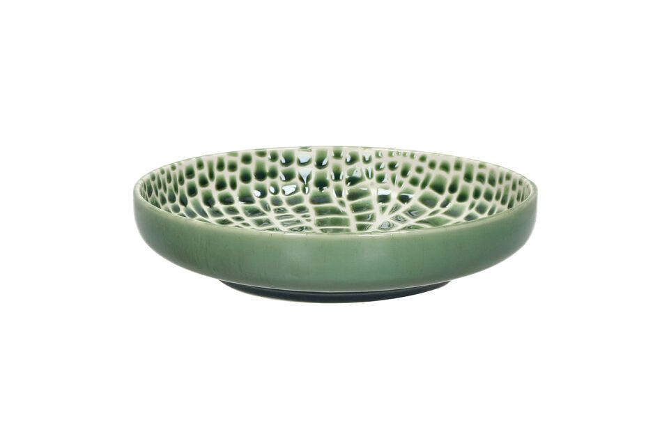 Plato de porcelana verde loto Pomax