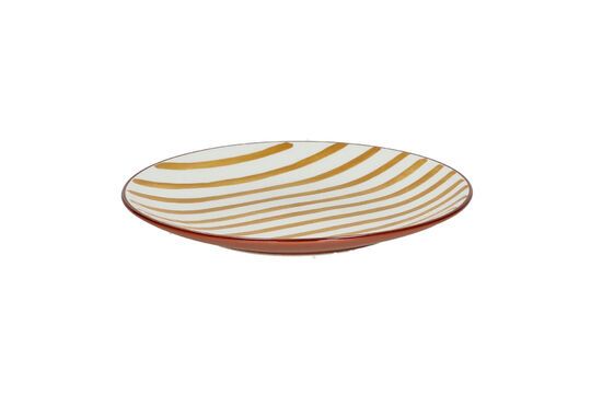 Plato de postre de porcelana amarilla Mykonos Clipped