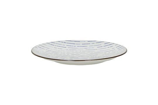 Plato de postre de porcelana azul Anafi Clipped