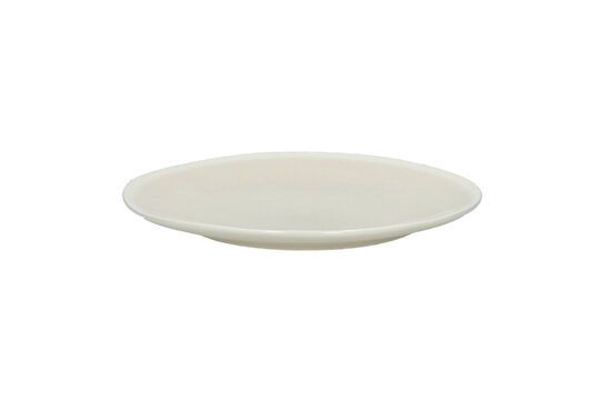 Plato de postre de porcelana beige Biscotti Clipped