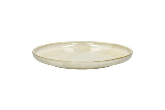 Plato de postre de porcelana beige Nougat Clipped