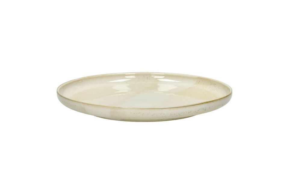 Plato de postre de porcelana beige Nougat Pomax