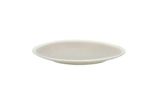 Plato de postre de porcelana beige oscuro Biscotti Clipped