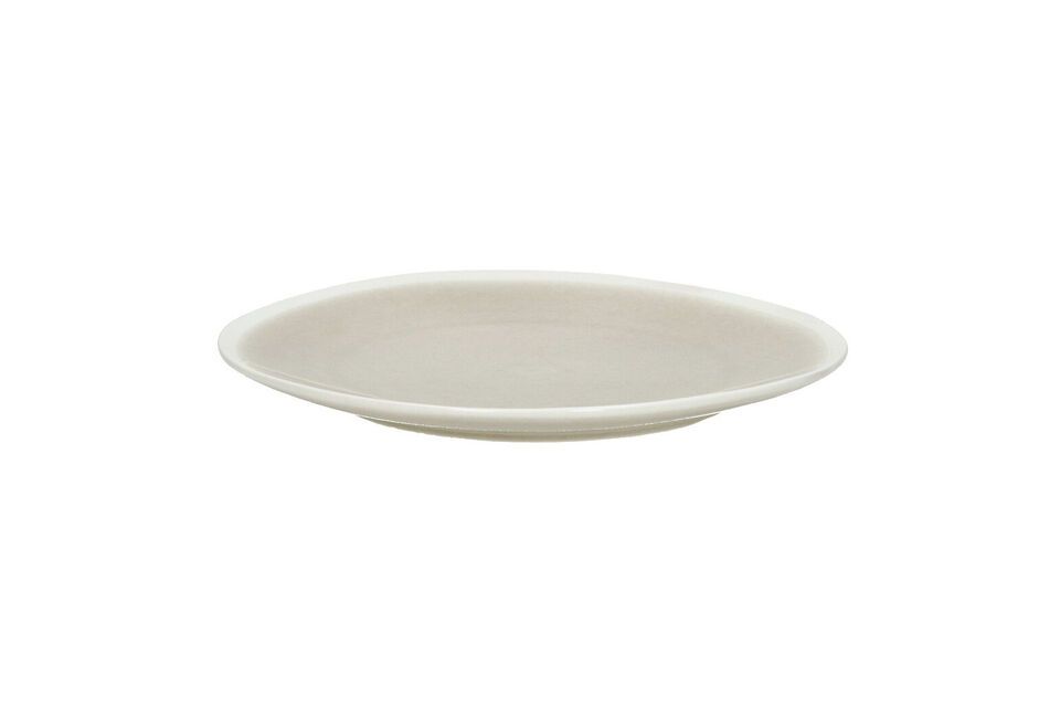 Plato de postre de porcelana beige oscuro Biscotti Pomax