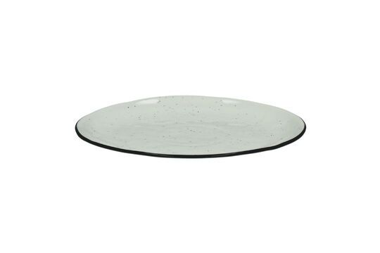 Plato de postre de porcelana blanca albahaca Clipped