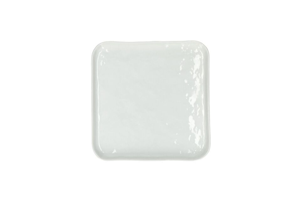 Plato de postre de porcelana blanca L20 Pomax