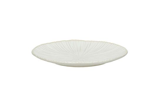 Plato de postre de porcelana blanca Mysa Clipped