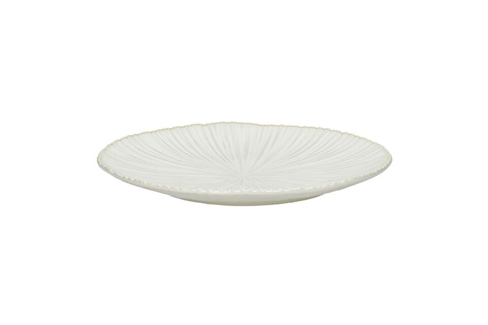 Plato de postre de porcelana blanca Mysa Pomax