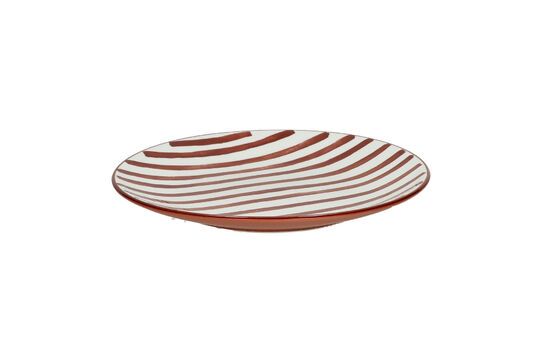 Plato de postre de porcelana naranja oscuro Mykonos Clipped