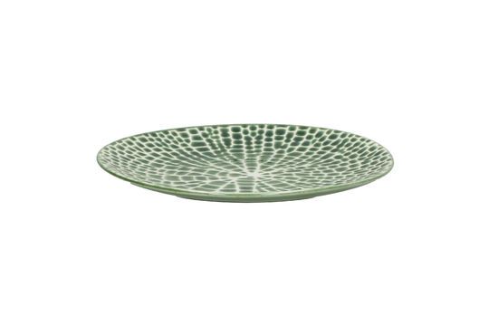 Plato de postre de porcelana verde loto Clipped