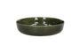 Miniatura Plato hondo de gres verde oscuro Spiro Clipped