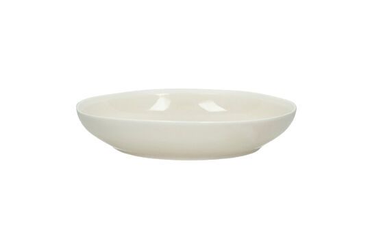 Plato hondo de porcelana beige Biscotti Clipped