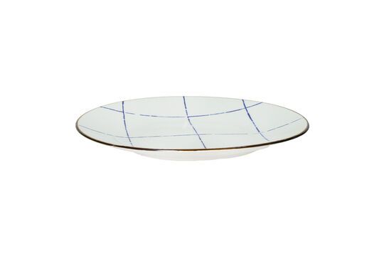 Plato llano de porcelana azul Anafi Clipped