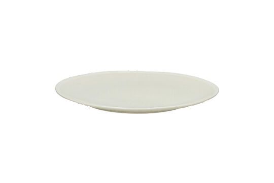 Plato llano de porcelana beige Biscotti Clipped