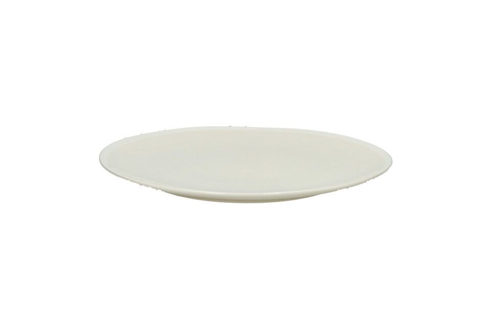 Plato llano de porcelana beige Biscotti Pomax