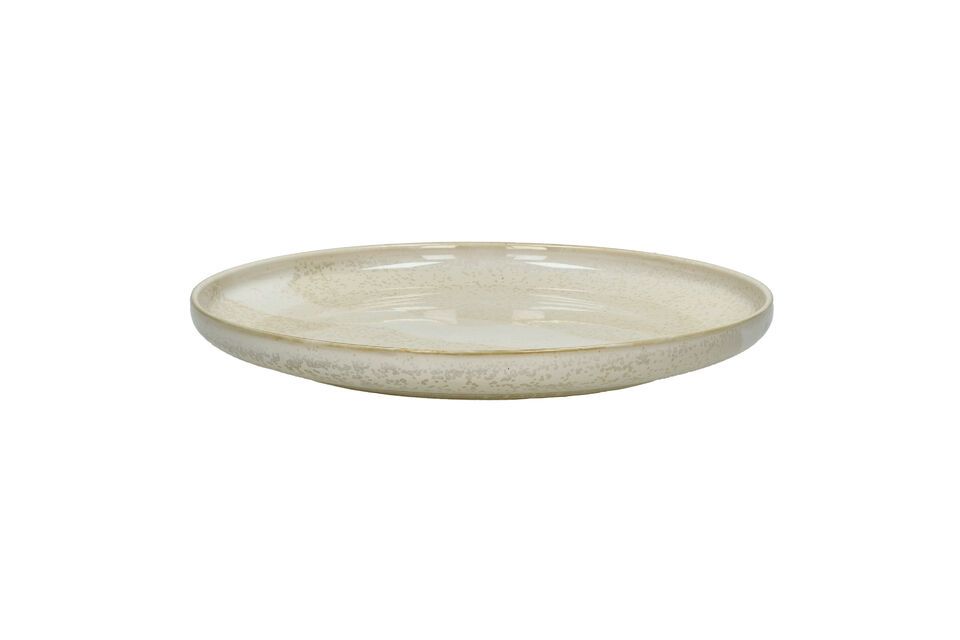 Plato llano de porcelana beige Nougat Pomax