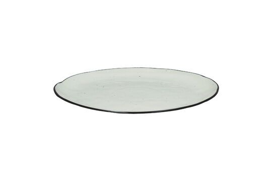 Plato llano de porcelana blanca Albahaca Clipped