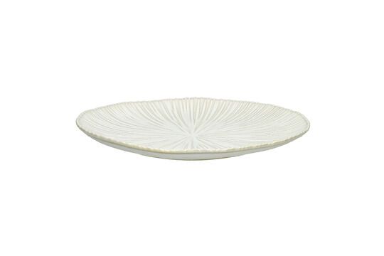 Plato llano de porcelana blanca Mysa Clipped