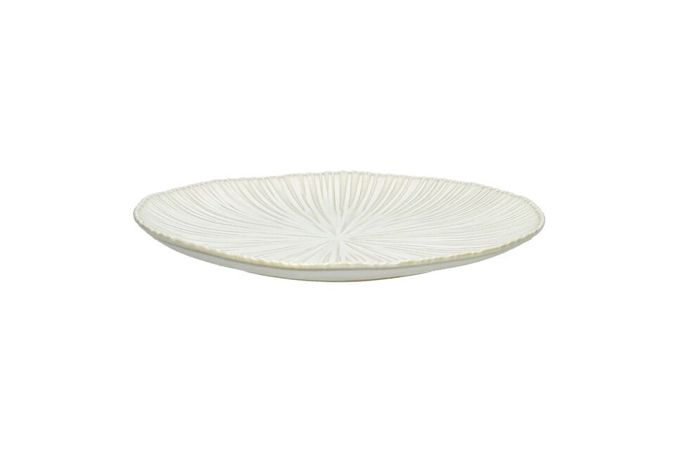 Plato llano de porcelana blanca Mysa Pomax