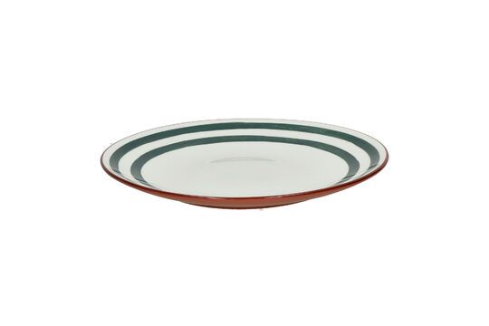 Plato llano de porcelana verde Mykonos Clipped