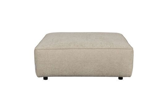 Pouf 1 plaza en tela beige Hunter Clipped