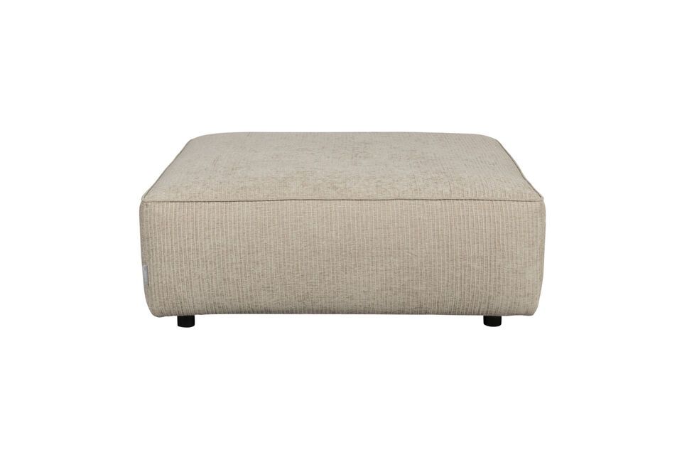 Pouf 1 plaza en tela beige Hunter Zuiver