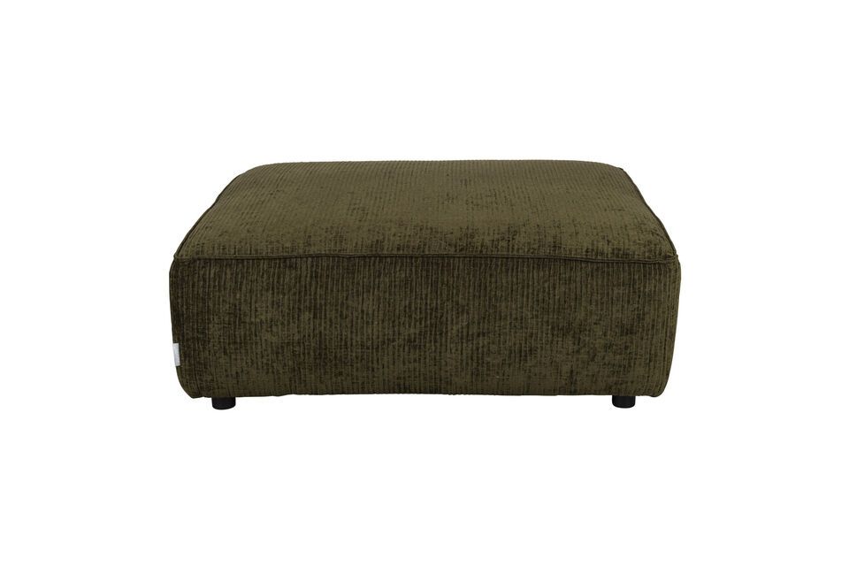 Pouf 1 plaza en tela verde bosque Hunter - 1