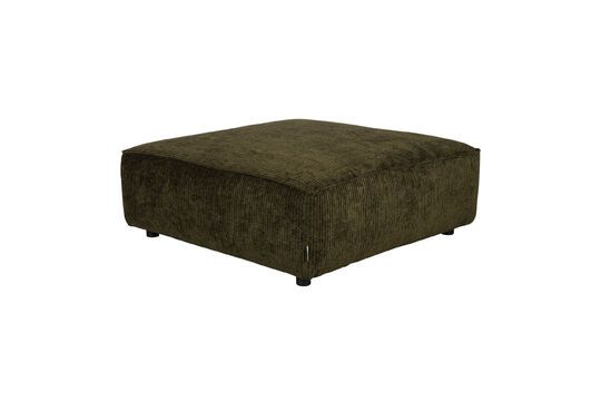 Pouf 1 plaza en tela verde bosque Hunter Clipped