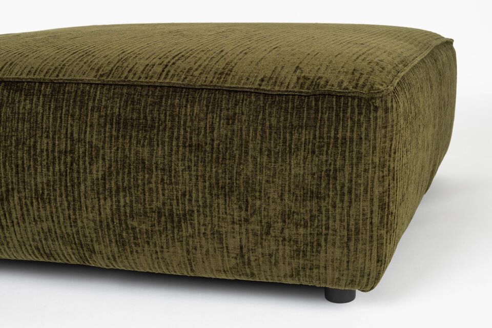 Pouf 1 plaza en tela verde bosque Hunter - 2