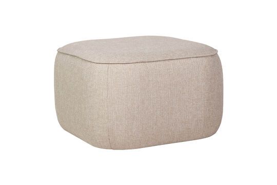 Puff de tela beige Cube