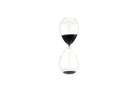 Reloj de arena de vidrio reciclado negro Clipped