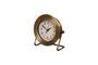 Miniatura Reloj redondo de metal dorado Clipped