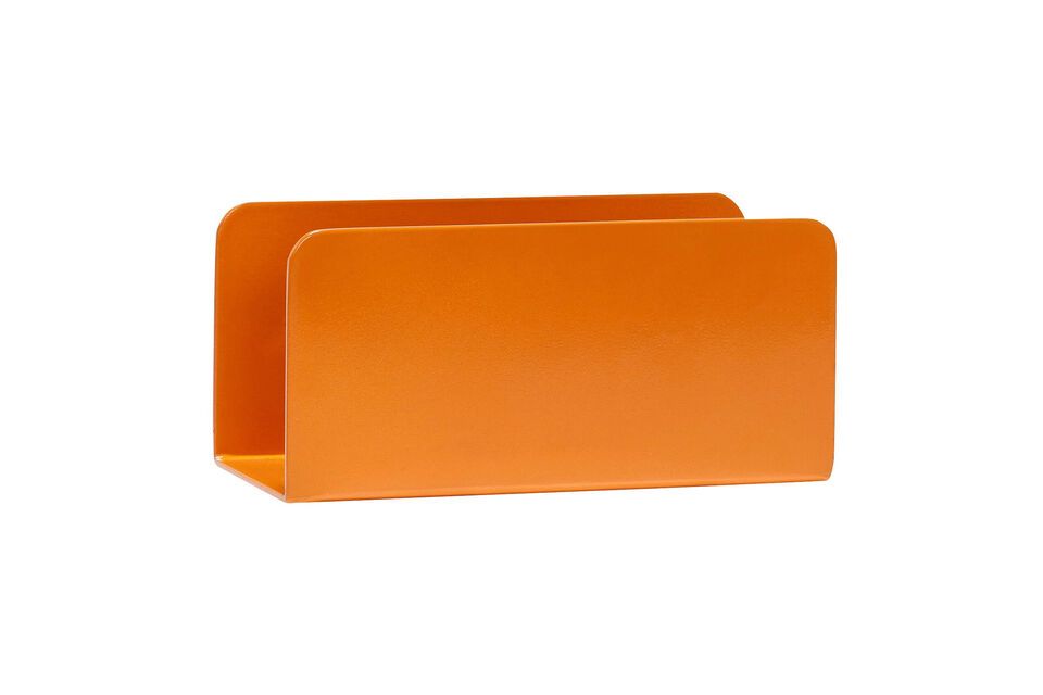 Alegra tu espacio con el revistero Clutch de metal naranja