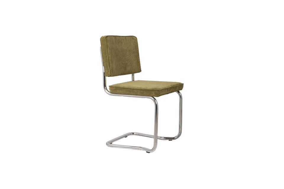 Silla apilable Ridge Kink Rib verde Zuiver