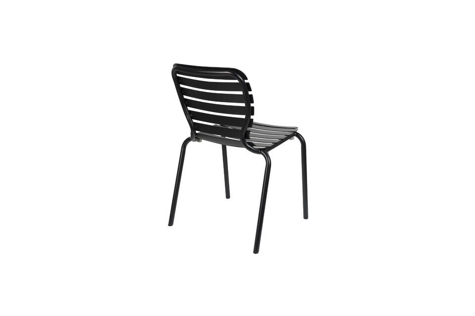 Silla de aluminio negro Vondel - 7