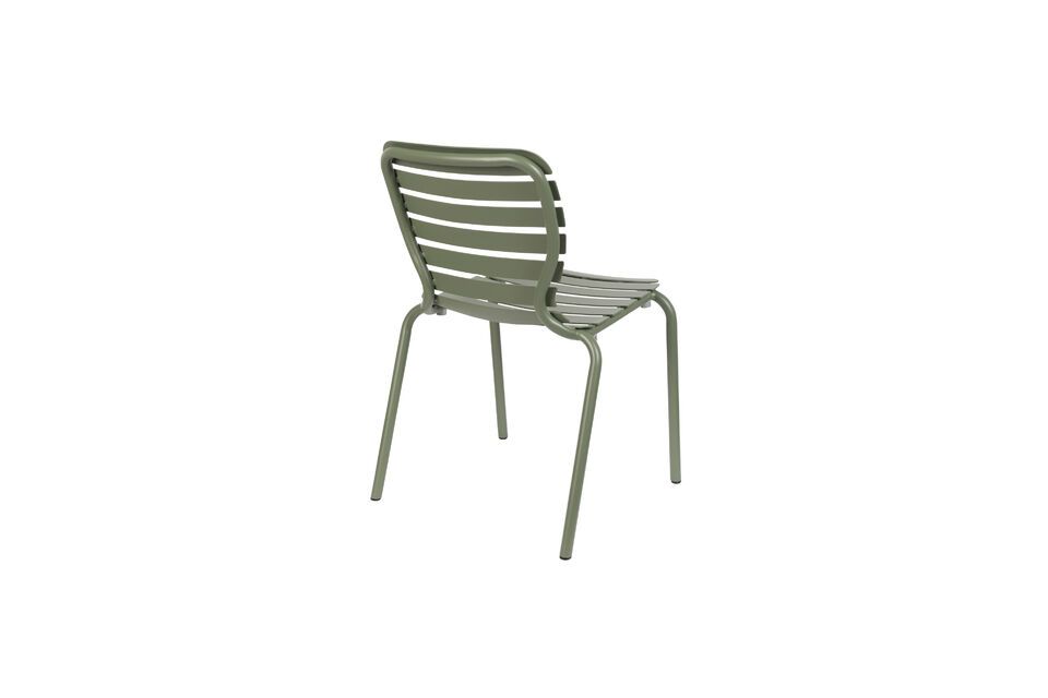 Silla de aluminio verde Vondel - 4