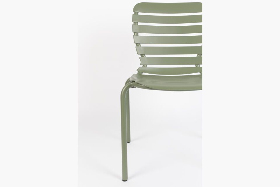 Silla de aluminio verde Vondel - 6