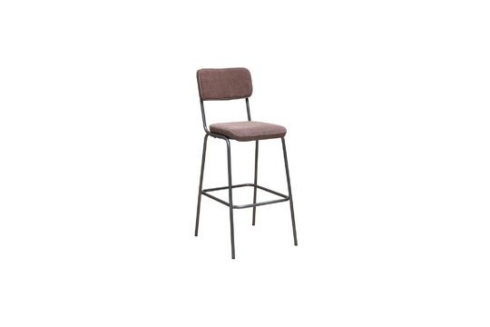 Silla de bar Fairmont de metal burdeos Clipped