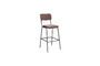 Miniatura Silla de bar Fairmont de metal burdeos Clipped