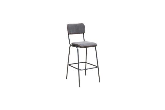 Silla de bar Fairmont de metal gris Clipped