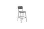 Miniatura Silla de bar Fairmont de metal gris Clipped